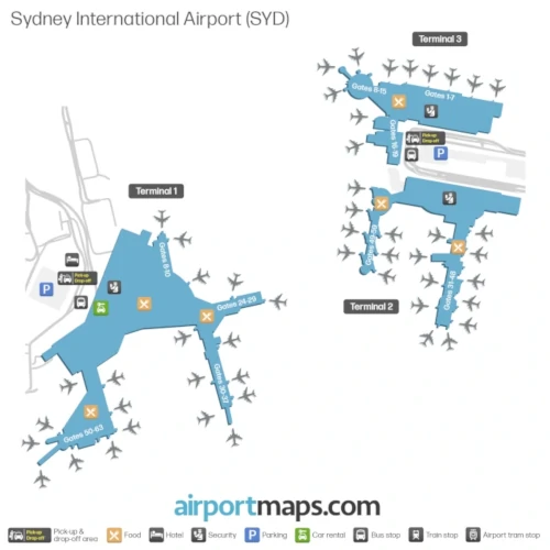 Sydney Airport Terminal Map